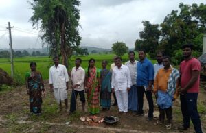 నూతన ఇందిరమ్మ ఇళ్ల నిర్మాణానికి భూమి పూజ