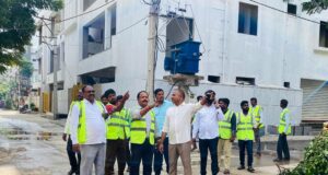 పటాన్చెరు డివిజన్లో పలు కాలనీలలో అభివృద్ధి పనుల పరిశీలన