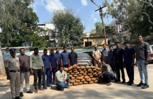 అక్రమంగా తరలిస్తున్న గంజాయిని పట్టుకున్న ఎస్ఓటి పోలీసులు